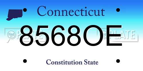 8568OE Connecticut License Plate
