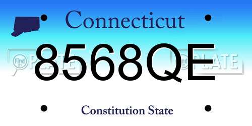 8568QE Connecticut License Plate