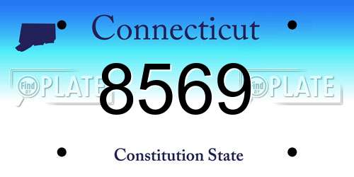 8569 Connecticut License Plate