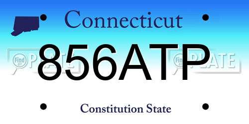 856ATP Connecticut License Plate