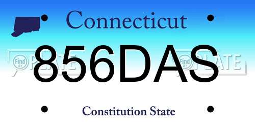 856DAS Connecticut License Plate