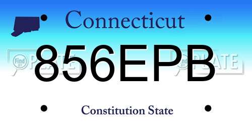 856EPB Connecticut License Plate