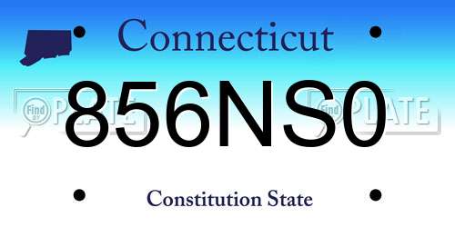 856NS0 Connecticut License Plate