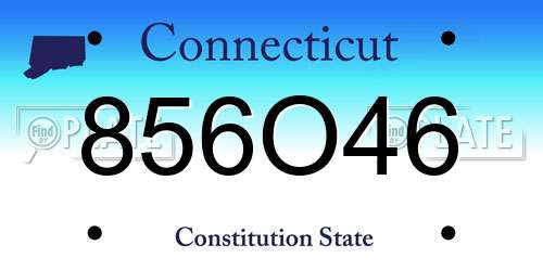 856O46 Connecticut License Plate