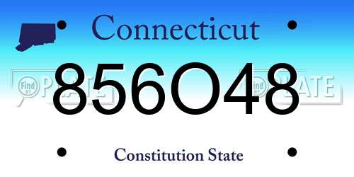 856O48 Connecticut License Plate