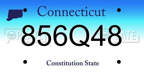856Q48 Connecticut License Plate