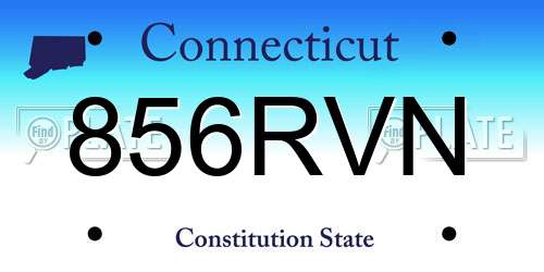 856RVN Connecticut License Plate