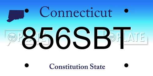 856SBT Connecticut License Plate