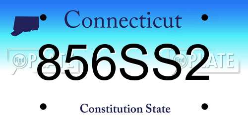 856SS2 Connecticut License Plate