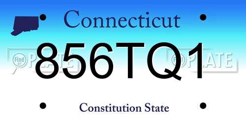 856TQ1 Connecticut License Plate