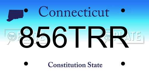856TRR Connecticut License Plate