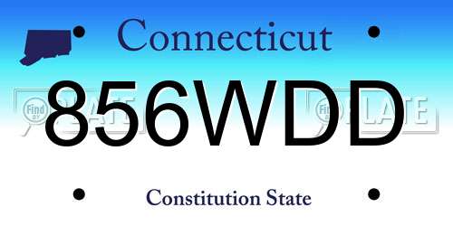 856WDD Connecticut License Plate