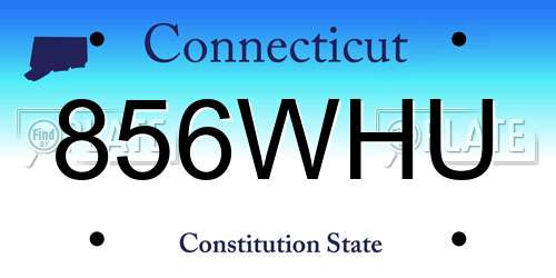 856WHU Connecticut License Plate