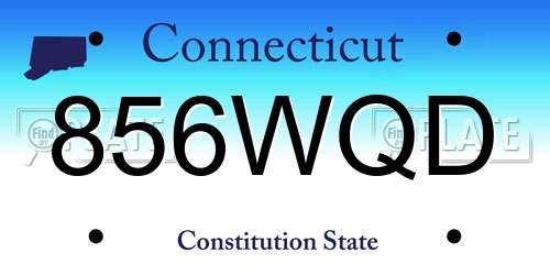 856WQD Connecticut License Plate