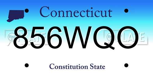 856WQO Connecticut License Plate