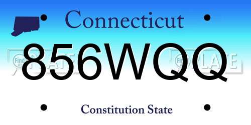 856WQQ Connecticut License Plate
