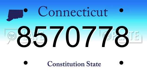 8570778 Connecticut License Plate