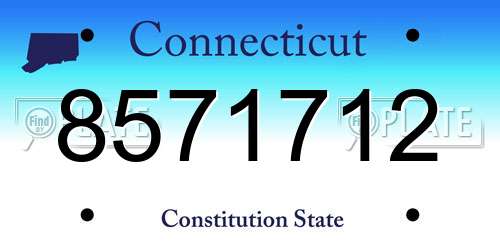 8571712 Connecticut License Plate