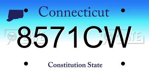 8571CW Connecticut License Plate