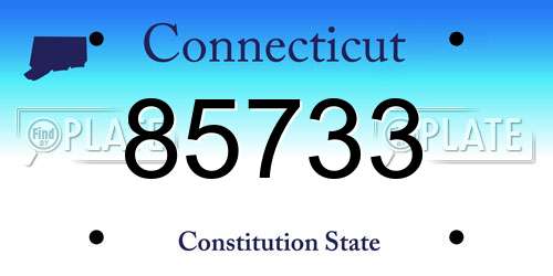85733 Connecticut License Plate