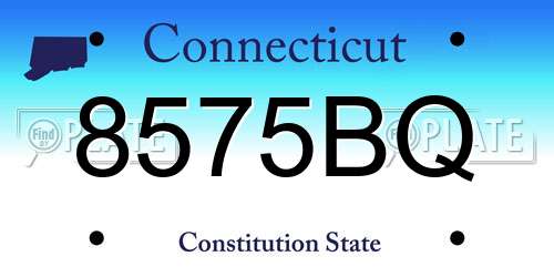 8575BQ Connecticut License Plate