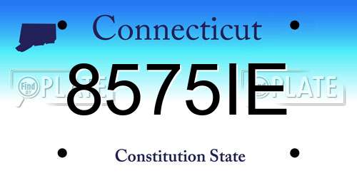 8575IE Connecticut License Plate