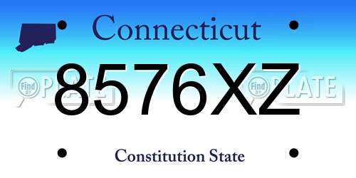 8576XZ Connecticut License Plate