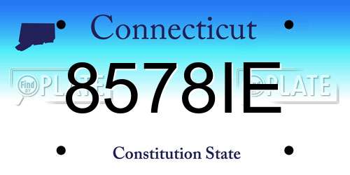 8578IE Connecticut License Plate