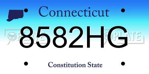 8582HG Connecticut License Plate