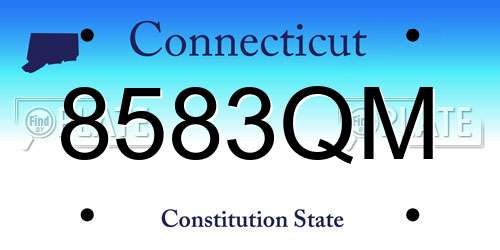 8583QM Connecticut License Plate