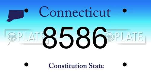 8586 Connecticut License Plate
