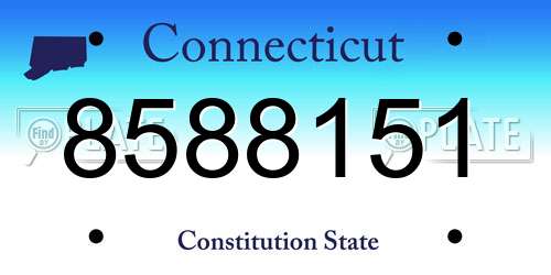 8588151 Connecticut License Plate