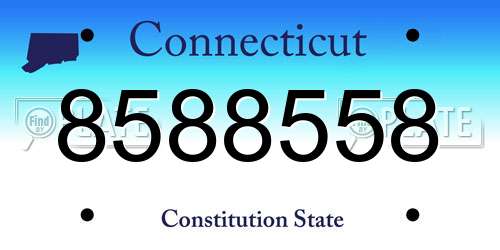 8588558 Connecticut License Plate