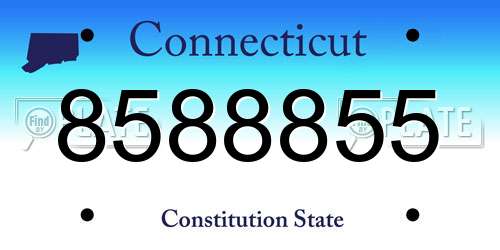 8588855 Connecticut License Plate