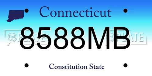 8588MB Connecticut License Plate
