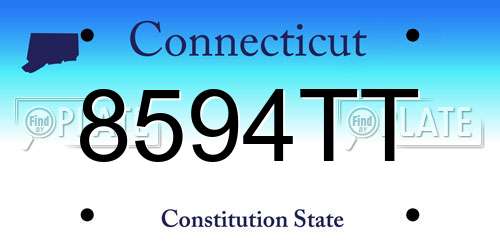 8594TT Connecticut License Plate