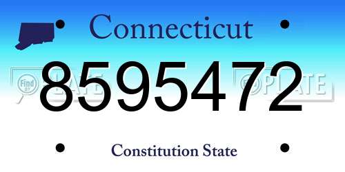 8595472 Connecticut License Plate