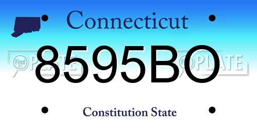 8595BO Connecticut License Plate
