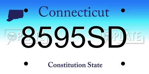 8595SD Connecticut License Plate