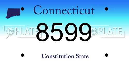 8599 Connecticut License Plate