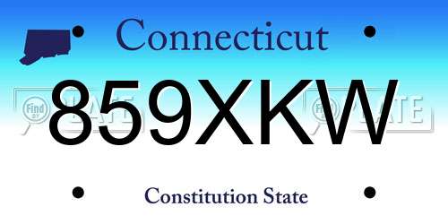859XKW Connecticut License Plate