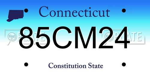 85CM24 Connecticut License Plate