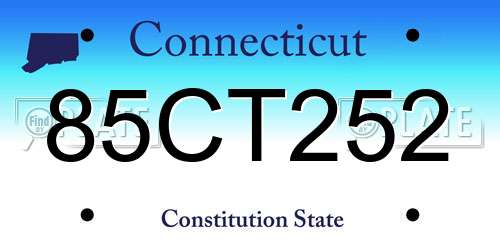 85CT252 Connecticut License Plate