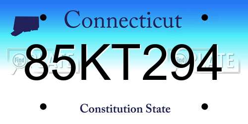 85KT294 Connecticut License Plate
