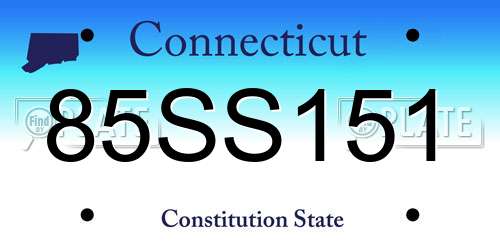 85SS151 Connecticut License Plate
