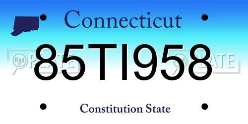 85TI958 Connecticut License Plate