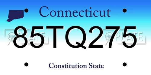 85TQ275 Connecticut License Plate