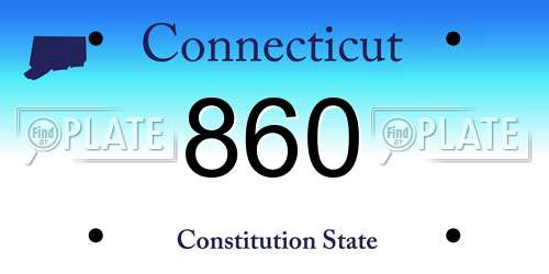 860 Connecticut License Plate