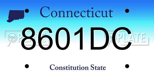 8601DC Connecticut License Plate