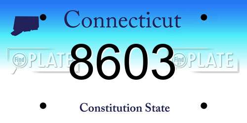 8603 Connecticut License Plate